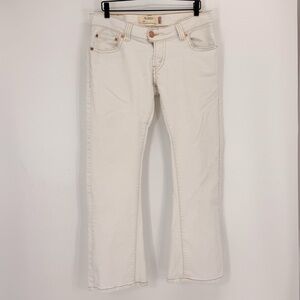Levis Slouch 504 Low Rise Bootcut Grunge Y2K Retro Off White Jeans Womens 13M